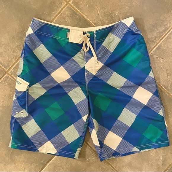 UFC Board Shorts 36  MMA Swim Retro Ultimate Fighting Championship Mens Plaid - Picture 7 of 7